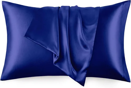 Vista 17 de Love's cabin Funda de almohada de satén para cabello y piel, similar a las fundas de almohada de seda, paquete de 2 fundas de almohada