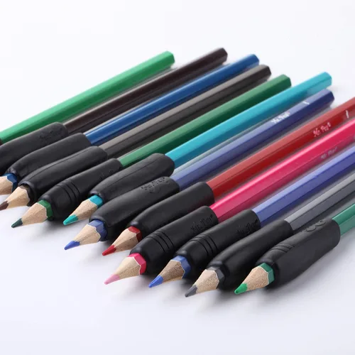 Vista 7 de Mr. Pen - Empuñaduras para lápices y bolígrafos, paquete de 12, color negro, empuñaduras para lápices para adultos, empuñaduras de goma