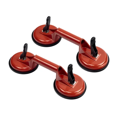 Vista 11 de Paquete de 2 ventosas de aluminio resistente con mango de placa de vacío para levantar vidrio grande, elevador de azulejos/vidrio móvil/almohadilla