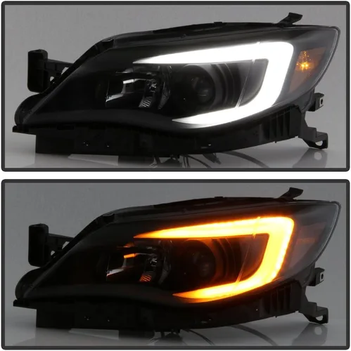 Vista 8 de ACANII - Para [modelo halógeno] Negro ahumado 2008-2014 Subaru Impreza WRX Switchback LED DRL proyector faros delanteros