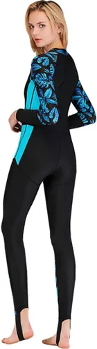 Vista 3 de Traje de Baño para Mujer, Diseño de Una Sola Pieza, Manga Larga, Traje para Surf, Protección Solar