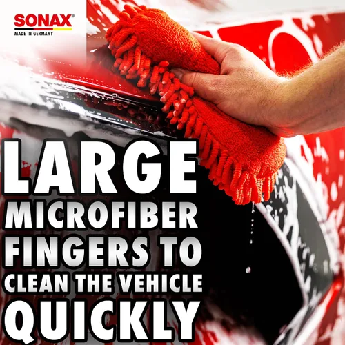 Vista 3 de SONAX Esponja de lavado de microfibra – Esponja de lavado de coche sin arañazos, microfibra ultrasuave, alta absorción de espuma, segura