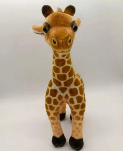 Vista 7 de GracesDawn Muñeca de jirafa marrón, jirafa de peluche grande, adecuada para temática de selva, decoración, abrazo, regalo ideal para niños de 12.5