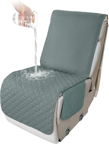 Vista 118 de HDCAXKJ Fundas de sofá seccional reclinable 100% impermeable, forma de L, funda de sofá reclinable lavable acolchada suave para mascotas, perro