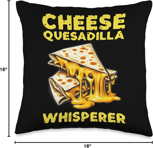 Vista 4 de Melted Magic Quesadilla Cheese Whisperer Quesadilla - Almohada (16 x 16 pulgadas), multicolor