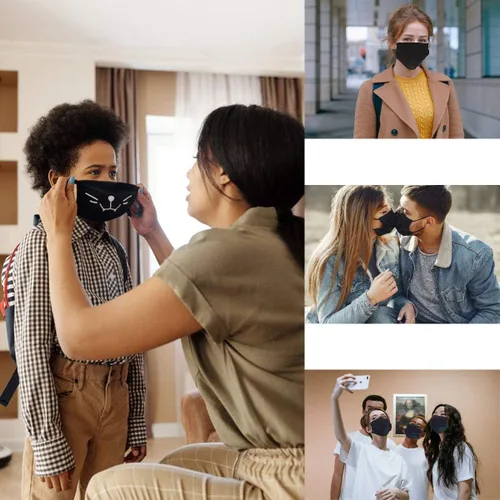 Vista 6 de Bandas elásticas de 1/8 pulgadas para coser - Cuerda elástica para máscaras, 100 yardas Negro