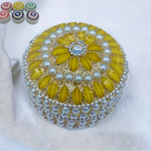 Vista 7 de Caja de perlas para joyería, recuerdo indio, recuerdo de boda, Thamboolam, boda paquistaní, recuerdo Pooja, regalo de Diwali, favor Navrathri