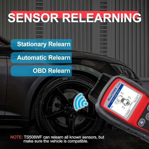 Vista 6 de Autel MaxiTPMS TS508WF TPMS herramienta de programación, WiFi reiniciar y restablecer Activate & Program 315/433MHz MX Sensors, WiFi TPMS Relearn
