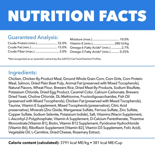 Vista 9 de IAMS Healthy Enjoyment Alimento seco para gatos, receta de pollo y salmón, 15 libras Vet-recommended, Real Chicken #1 ingredient, Natural fiber &