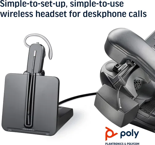 Vista 3 de Plantronics - CS540 Auriculares inalámbricos DECT (Poly) - Mono (un oído) Convertible (3 estilos de uso) - Se conecta al teléfono de escritorio
