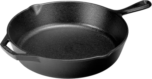 Vista 2 de Lodge Sartén de hierro fundido pre-sazonado, 10.25 pulgadas, iconos de EE Sartén de hierro fundido de edición limitada para horno, estufa, parrilla
