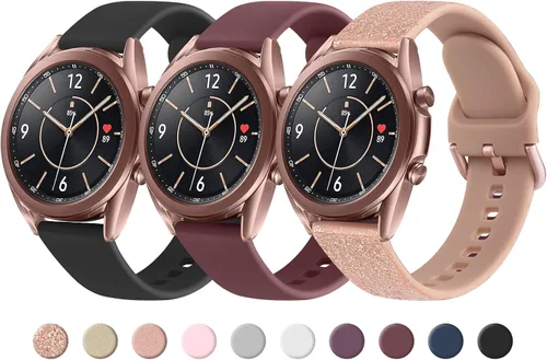 Vista 10 de Meliya Correa para Samsung Galaxy Watch 3 bandas 1.614 in mujeres hombres, 0.787 in suave TPU correa deportiva correa de repuesto para Galaxy Watch