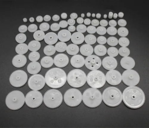 Vista 6 de Juego de engranajes de motor de plástico de 0.5 moldes, kits de engranajes de corona de plástico, engranaje de tornillo sin fin de engranaje de 105