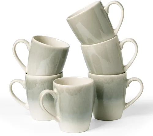 Vista 38 de Juego de Tazas de Café Famiware, Juego de 4 Tazas de 13 oz, Tazas de Gres para Café con Leche, Té Caliente, Mocha, Cacao, Capuchino, Aptas