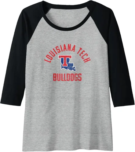 Vista 4 de Louisiana Tech Bulldogs Large Raglan Baseball Tee