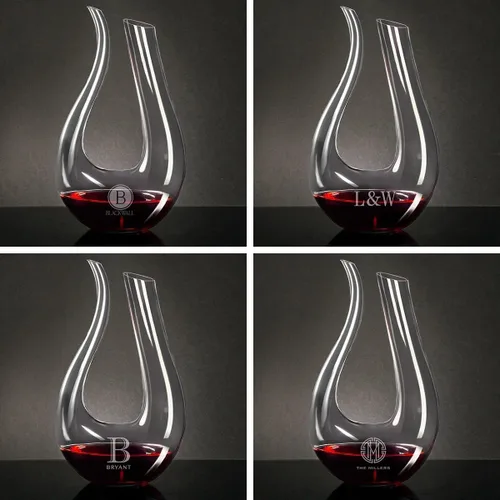 Vista 7 de Decantador de vino personalizado Dolcetto - Aireador de vino, vertido