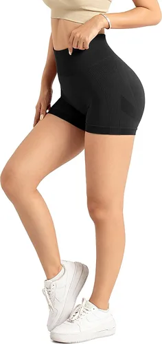 Vista 8 de A AGROSTE - Pantalones cortos con levantamiento de glúteos para mujer, cintura alta, sin costuras, para yoga, ciclismo, entrenamiento, TIK Tok