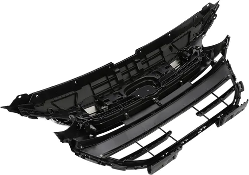 Vista 9 de KUAFU Rejilla superior+borde de rejilla+cubierta de rejilla superior+parrilla inferior compatible con Honda Accord 2021-2022 cromado+Parrilla