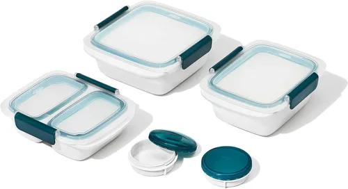 Vista 8 de OXO Good Grips Prep and Go - Juego de contenedores (10 unidades), color azul océano