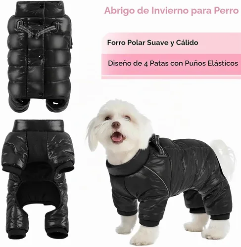 Vista 2 de AOFITEE - Abrigo para perros, impermeable para invierno, cálido traje completo para perros, abrigo de invierno para perros pequeños, chaqueta