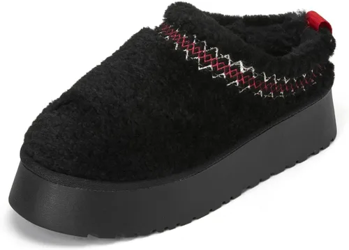 Vista 4 de KIFIWUI Women's Platform Mini Boots - Cozy Fur-Lined Ankle Boots for Warm and stylish snow boots