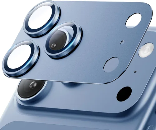 Vista 12 de Hoerrye para iPhone 16 Pro Max/iPhone 16 Pro Protector de Lente de Cámara - [1:1 Mantiene el Diseño Original de la Lente y 10X a prueba de roturas]