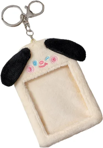 Vista 8 de Kpop Y2K - Soporte para tarjeta de fotos de felpa Kawaii de 3 pulgadas, funda para fotos de animales, tarjeta de crédito, protector de papelería