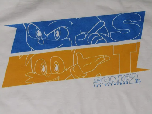 Vista 2 de Bioworld Sonic The Hedgehog 2 Sonic Tails Graphic - Camisa de manga larga para hombre
