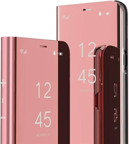 Vista 9 de LEMAXELERS Funda para Galaxy Note 20 Ultra Slim Mirror Design Clear View Flip Bookstyle Ultra Slim Funda protectora con función atril para Galaxy