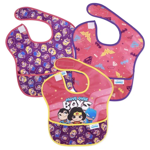 Vista 17 de Bumkins Baberos para niña o niño, SuperBib para bebés y niños pequeños de 6 a 24 meses, imprescindibles para comer, alimentar, suministros