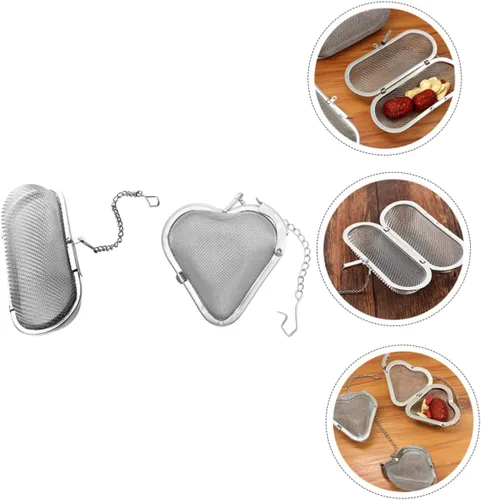 Vista 4 de Cabilock Colador de té de acero inoxidable para condimentos de especias, 2 unidades para cocinar té