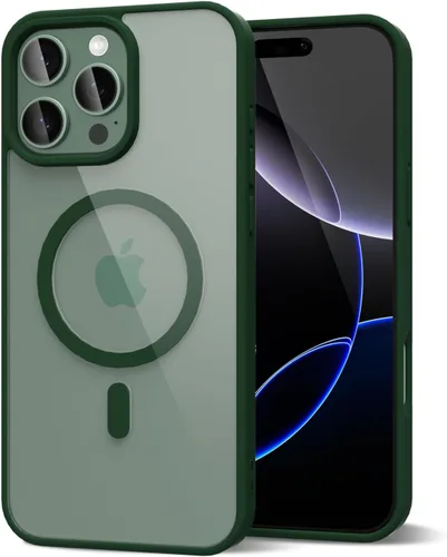 Vista 175 de oakxco Funda magnética transparente compatible con Magsafe, bonita funda delgada y transparente de poliuretano termoplástico no amarillenta, carcasa