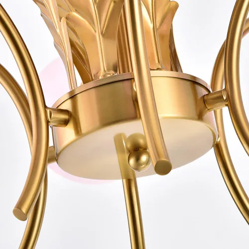 Vista 4 de Lámpara colgante de cristal moderna de mediados de siglo con 6 luces