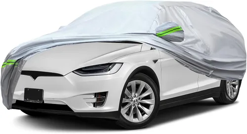 Vista 17 de AUQDD Funda de automóvil sedán de 6 capas de alta calidad, impermeable, para todo tipo de clima, resistente a la intemperie, protección solar UV