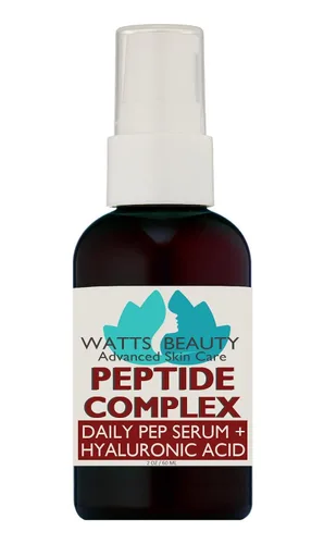 Vista 7 de De Watts Beauty, péptido afirmante de arrugas y estimulador de colágeno con ácido hialurónico, L-arginina, péptido potente, fabricado en los EE. UU.
