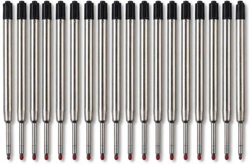 Vista 11 de Paquete de 20 repuestos de bolígrafo compatibles con TikiPen Black and Blue Parker. Tinta alemana de escritura suave y punta media de 0.039 in