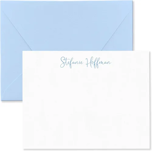 Vista 9 de Juego de tarjetas y sobres personalizados con nombre en letra cursiva para mujeres, personalizado con nombre en letra cursiva, elija