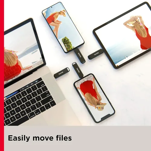 Vista 6 de SanDisk Unidad flash iXpand Luxe de 64 GB con conectores Lightning y USB-C. Funciona con iPhone 14 y más antiguos - SDIX70N-064G-GN6NN