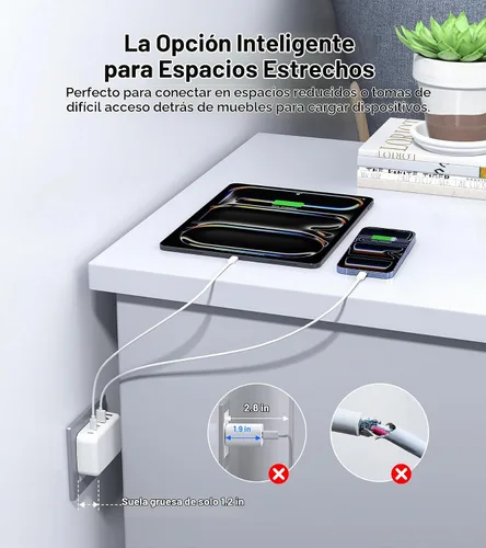 Vista 6 de Bloque de cargador rápido USB de 100W, concentrador de estación de carga