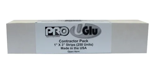 Vista 2 de Pro Tapes U-Gl Uglu U - Tira adhesiva adhesiva adhesiva de 1" x 3", transparente, UGLU900
