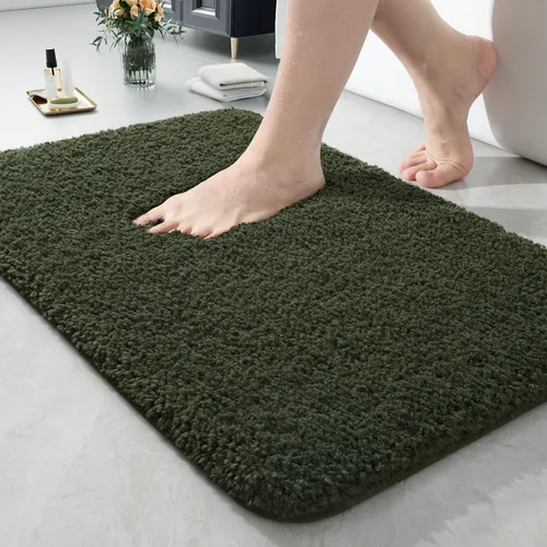 Vista 51 de LOCHAS Alfombra de baño de microfibra antideslizante de 36 x 24 pulgadas Gris