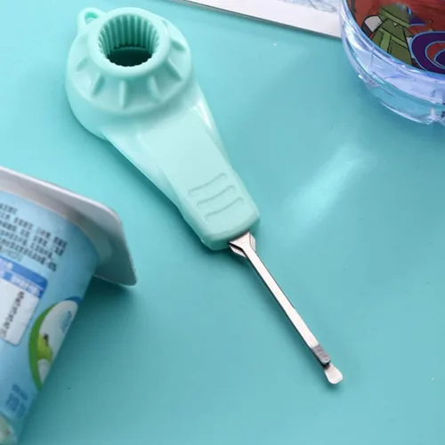 Vista 9 de Hemoton Herramienta de tapas magnéticas, levantadores de tapa de yogur, abridor de botellas de cocina, diseño de ahorro de espacio