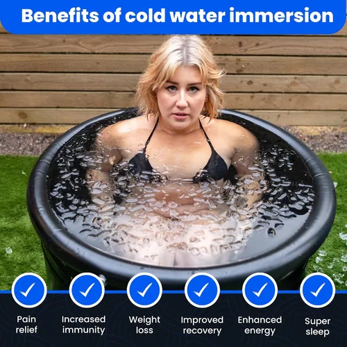 Vista 2 de The Cold Pod Bañera de Baño de Hielo para Atletas con Tapa: Tina de Inmersión en Frío de 88 Galones para Recuperación, Piscina de Inmersión en Baño