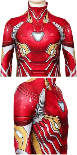 Vista 6 de EOILFM Disfraz de elastano para niños, para Halloween, cosplay, traje Zentai, estilo 3D