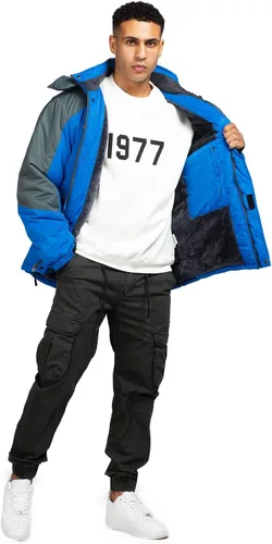 Vista 6 de CorBuyit Chaqueta de esquí con capucha para hombre, abrigo impermeable de invierno para nieve