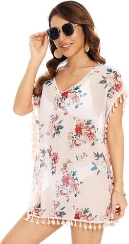 Vista 4 de Tandisk Traje de baño de gasa para mujer, para cubrir el traje de baño