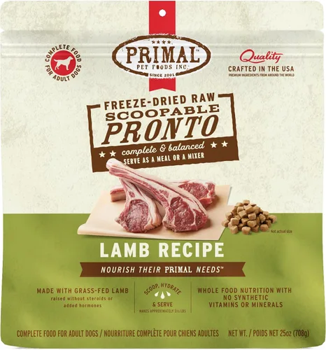 Vista 24 de Primal Comida para Perros Cachorro Liofilizada, Pronto Mini Nuggets; Sirva con Cuchara, Comida Completa y Equilibrada; También Use Como Tapa