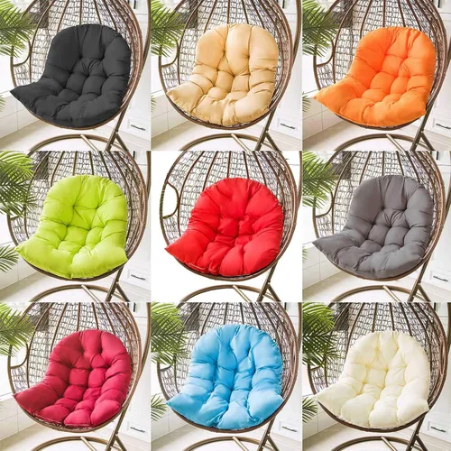 Vista 3 de Cojín de silla colgante para interiores y exteriores, reemplazo de cojín de silla de huevo colgante, cojín de silla hamaca colgante, almohada gruesa