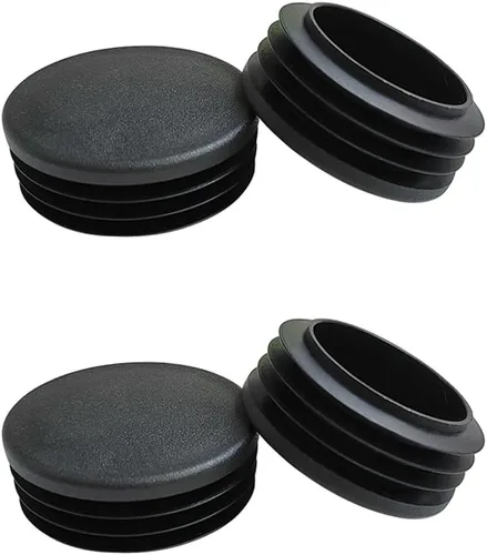 Vista 8 de 12 piezas de tapones de plástico negro de 25 mm (1 pulgada), tapa de extremo de tubo para acabado de muebles de tubo redondo