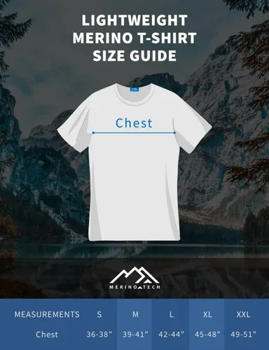 Vista 6 de Camiseta de lana merino para hombre Camisas de lana merino de manga corta para hombre Camiseta deportiva de merino ligera para senderismo
